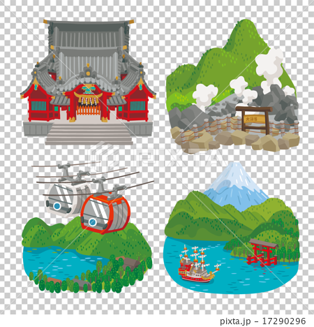 Hakone Sightseeing Stock Illustration