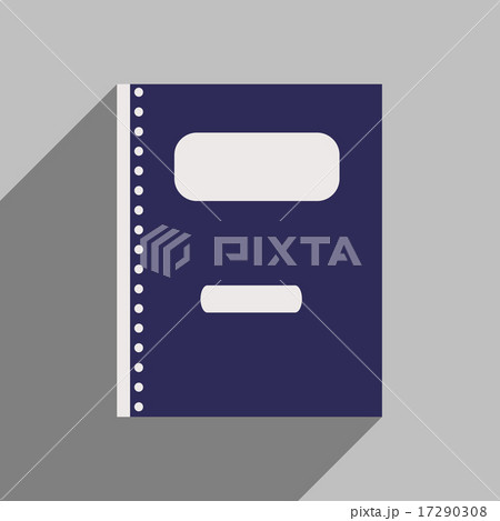 Flat with shadow icon and mobile application notebook 17290308