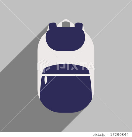 Flat with shadow icon and mobile application backpack Flat with shadow icon and mobile application backpack 17290344