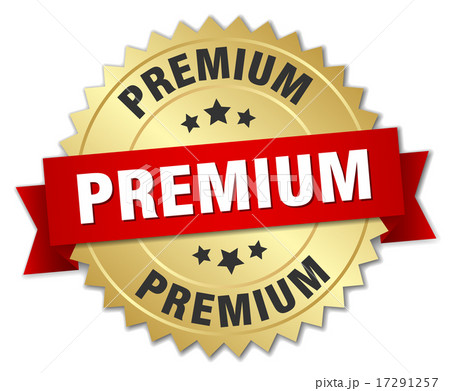 premium 3d gold badge with red ribbon 17291257