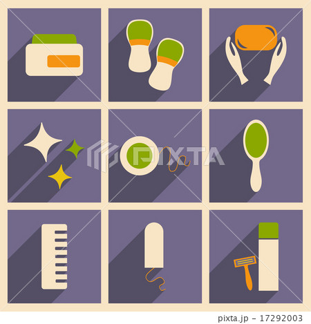 Flat with shadow concept and mobile application hygiene 17292003