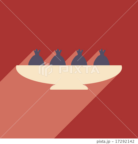 Flat with shadow icon and mobile application meat dumplings Flat with shadow icon and mobile application meat dumplings 17292142