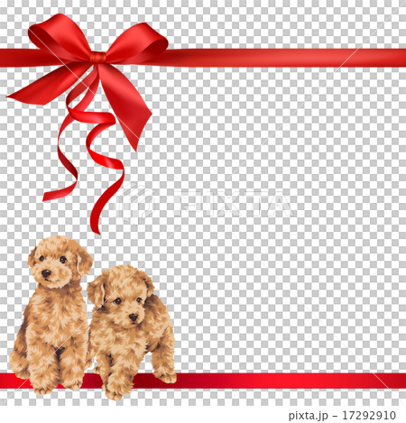 Cute dog and ribbon - Stock Illustration [17292910] - PIXTA