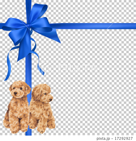 Cute dog and ribbon - Stock Illustration [17292927] - PIXTA