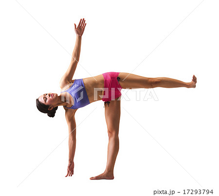 asian woman in yoga pose isolated background asian woman in yoga pose isolated background 17293794