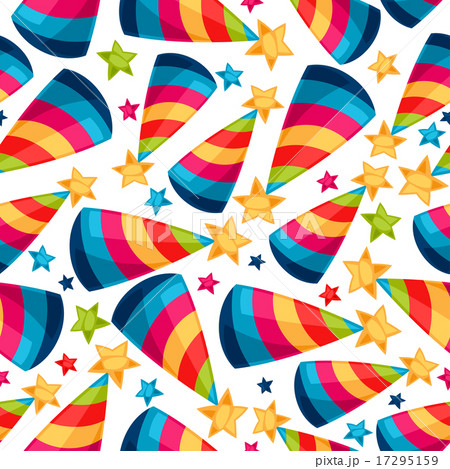 Celebration festive seamless pattern with fool caps 17295159