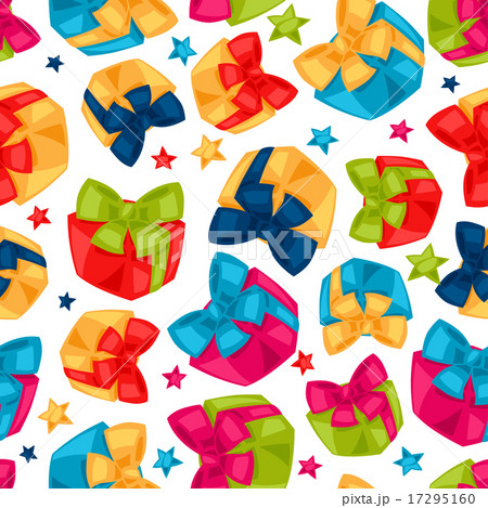 Celebration festive seamless pattern with gift boxes 17295160