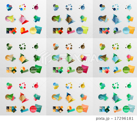 Geometric banners, templates, layouts. Paper graphics Mega collection 17296181