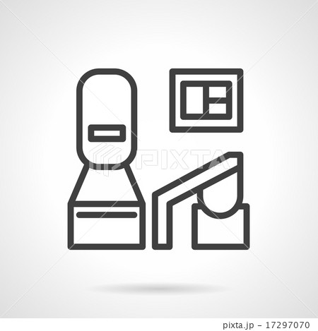 Black line medical equipment vector icon 17297070