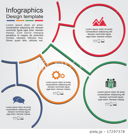 Infographic report template with lines and icons. Vector Infographic report template with lines and icons. Vector 17297378