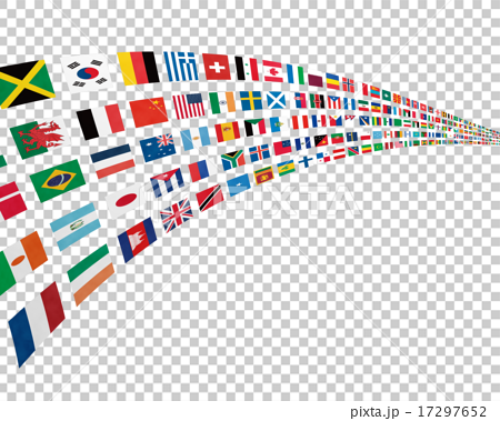 世界の国旗のアーチのイラスト素材