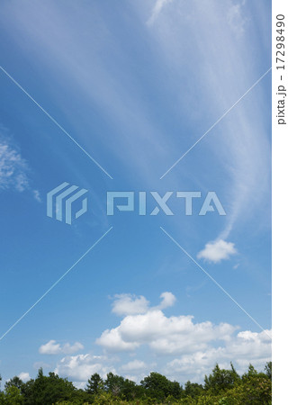 青空と雲と草原(夏の空) 青空と雲と草原(夏の空) 17298490