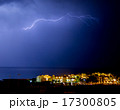 Lighting bolt in seaside city 17300805