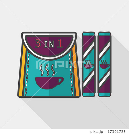 3 in 1 coffee flat icon with long shadow,eps10 17301723