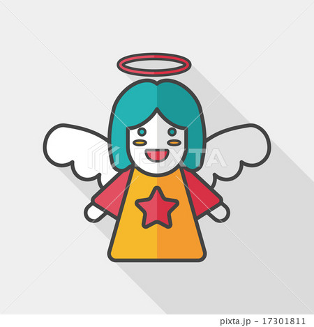 angel flat icon with long shadow, eps10 angel flat icon with long shadow, eps10 17301811