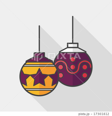 christmas ball flat icon with long shadow,eps10 christmas ball flat icon with long shadow,eps10 17301812
