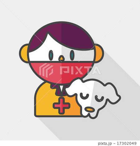 Pet vet and dog flat icon with long shadow,eps10 Pet vet and dog flat icon with long shadow,eps10 17302049