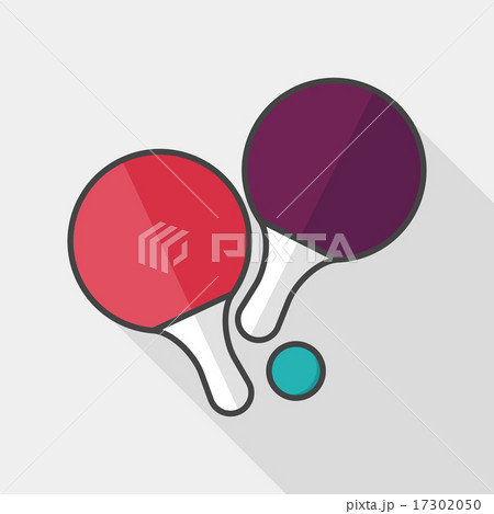 table tennis racket flat icon with long shadow,eps10 17302050