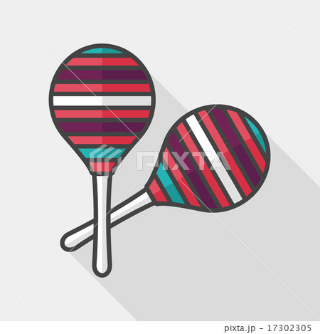 wooden rattle flat icon with long shadow,eps10 wooden rattle flat icon with long shadow,eps10 17302305