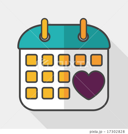 wedding day calendar flat icon with long shadow,eps10 wedding day calendar flat icon with long shadow,eps10 17302828