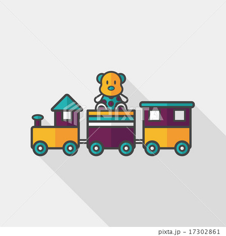 Train toy flat icon with long shadow,EPS 10 Train toy flat icon with long shadow,EPS 10 17302861