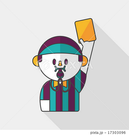 soccer referee flat icon with long shadow,eps10のイラスト素材 [17303096] - PIXTA