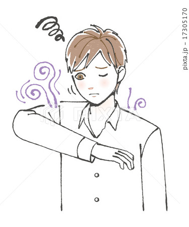 体臭を気にする男性イラスト 17305170