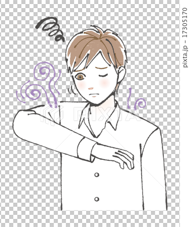 体臭を気にする男性イラスト 17305170