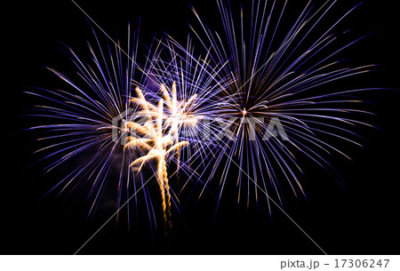 Blue fireworks in the night sky 17306247