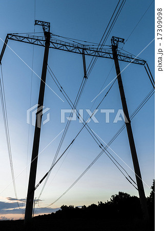 high-voltage power line high-voltage power line 17309098