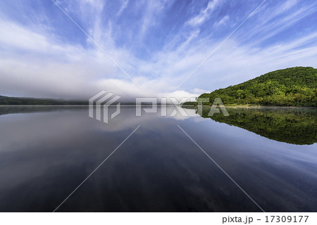 塘路湖に映る空 17309177