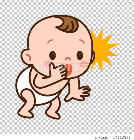 驚く赤ちゃんのイラスト素材
