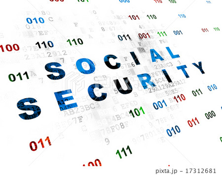 Protection concept: Social Security on Digital background 17312681