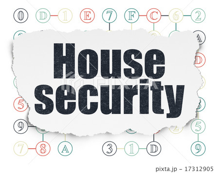 Privacy concept: House Security on Torn Paper background Privacy concept: House Security on Torn Paper background 17312905