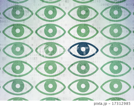 Safety concept: eye icon on Digital Paper background 17312985