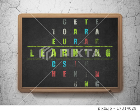 Education concept: word Learning in solving Crossword Puzzle 17314029