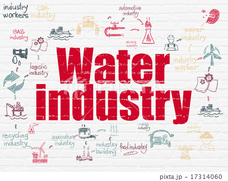 Industry concept: Water Industry on wall background Industry concept: Water Industry on wall background 17314060