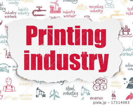 Manufacuring concept: Printing Industry on Torn Paper background Manufacuring concept: Printing Industry on Torn Paper background 17314063