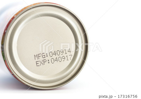 Macro expiration date on canned food 17316756