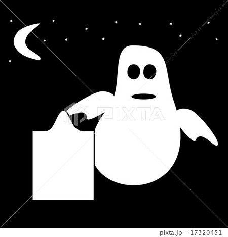 Funny Ghost Halloween night tombstone cemetery 17320451