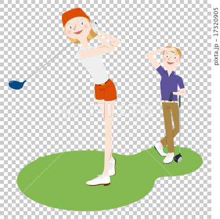 男人和女人打高爾夫球 男人和女人打高爾夫球 17320905