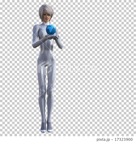 A woman in space suits to protect the earth perming3DCG Illustration material A woman in space suits to protect the earth perming3DCG Illustration material 17323900