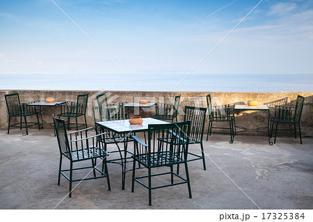 Open space seaside open restaurant interior 17325384