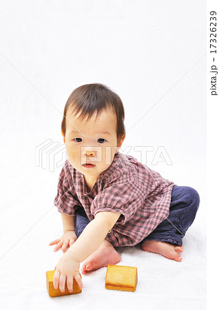 積み木で遊ぶ赤ちゃん 積み木で遊ぶ赤ちゃん 17326239