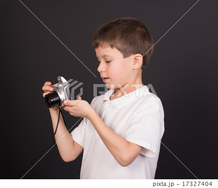 boy with camera on black boy with camera on black 17327404