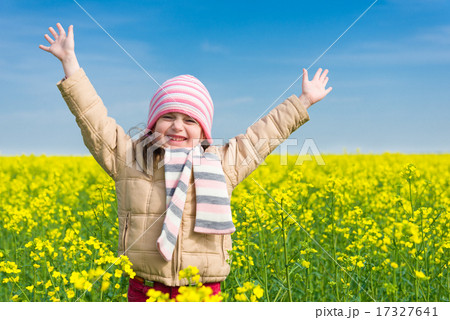 girl in yellow field of rape 17327641