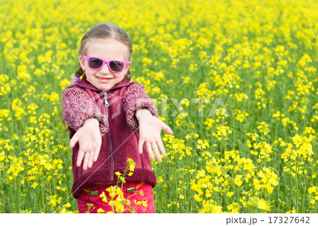 girl in yellow field of rape 17327642