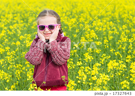 girl in yellow field of rape girl in yellow field of rape 17327643