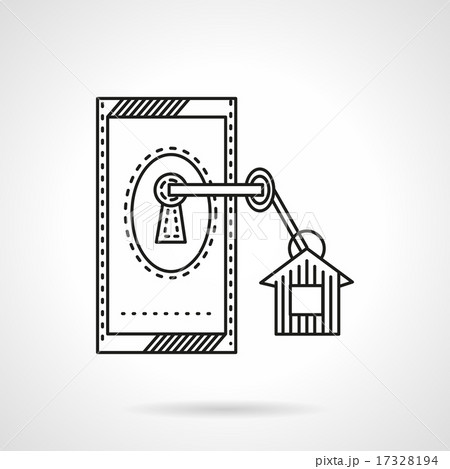 Affordable housing flat line vector icon Affordable housing flat line vector icon 17328194