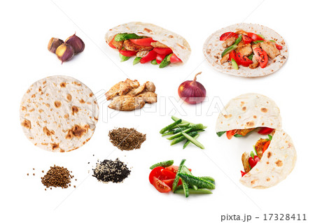 Shawarma set isolated 17328411